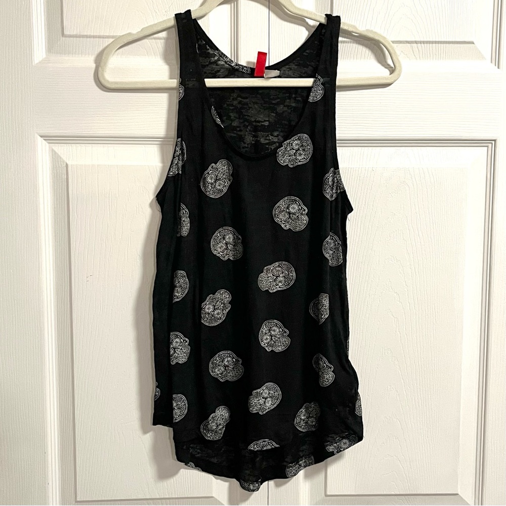 B&W Sugar Skulls Tank Top